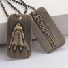 Vintage Bloodborne Hunter with Weapon Engraved Pendant Necklace for Men PS4 Military Necklace Dog Tag Fans - Bloodborne Store