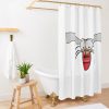 Mosquito With The Word Dengue On Its Blood Filled Abdomen Shower Curtain Official Bloodborne Merch