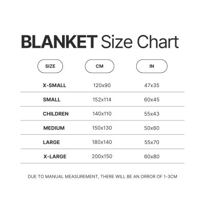Blanket Size Chart - Bloodborne Store
