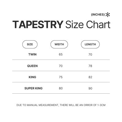 Tapestry Size Chart - Bloodborne Store